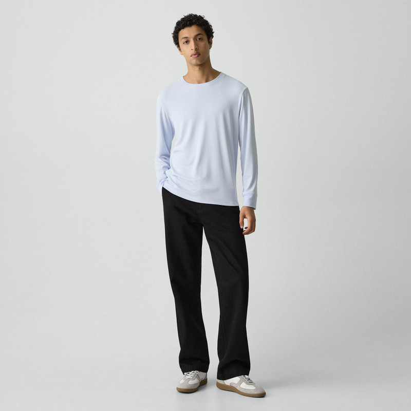 Theory Essential Long-Sleeve Tee in Anemone Modal Jersey outlook