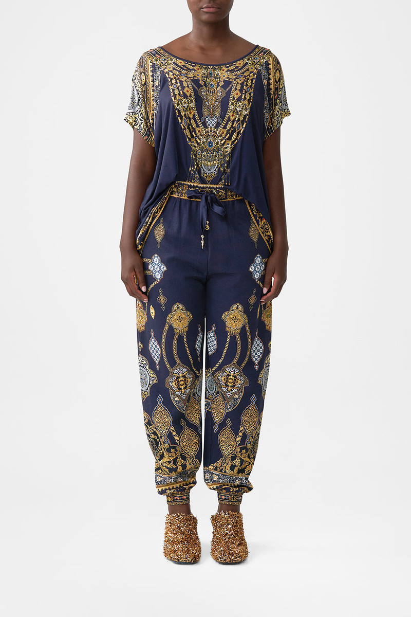 CAMILLA JERSEY TRACK PANT WITH SILK DETAILS outlook