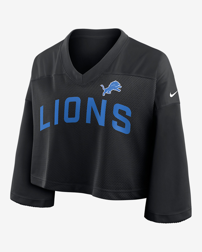 Detroit Lions Wide Receiver Jersey Fashion Women's Nike Dri-FIT NFL Cropped Top 1
