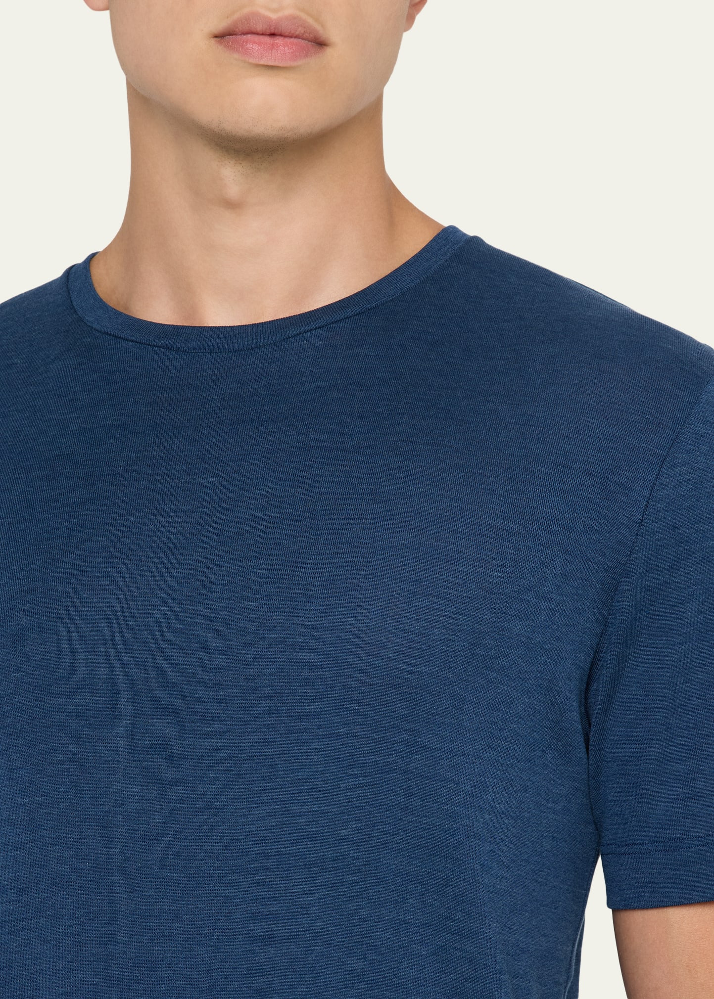 Men's Mazzorbo Silk and Cotton Crewneck T-Shirt - 5