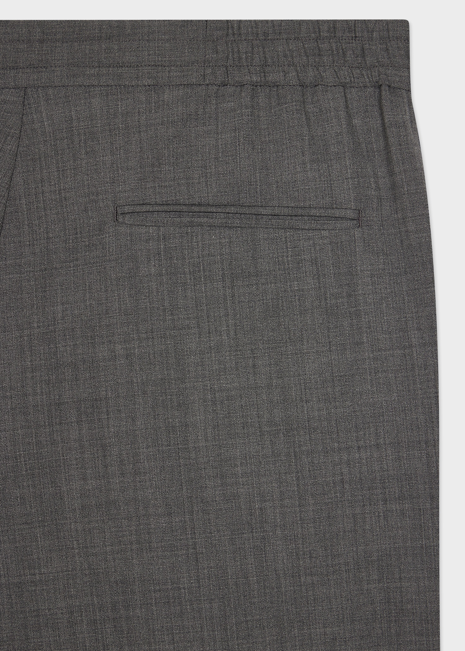 Grey Bi-Stretch Wool Cuffed Trousers - 2