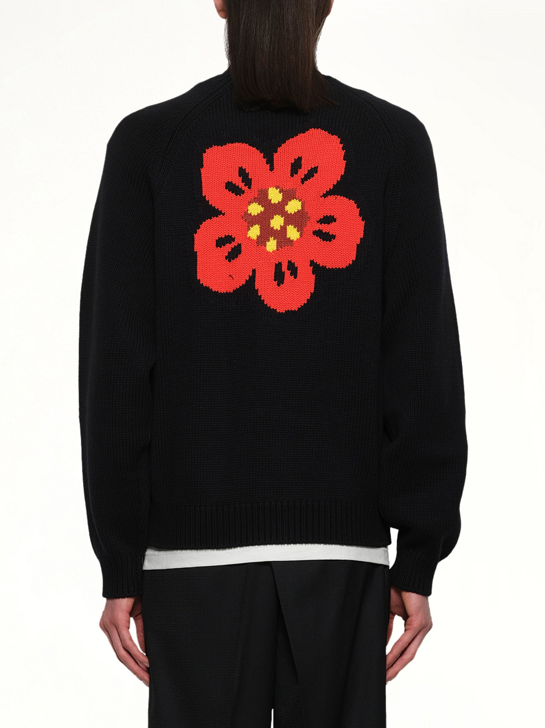 Boke Flower Cardigan in Black - 5