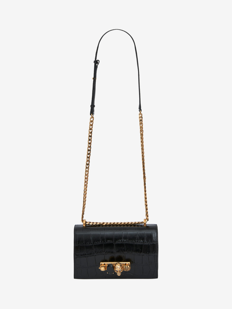 Alexander McQueen Women's Jewelled Satchel in Black outlook
