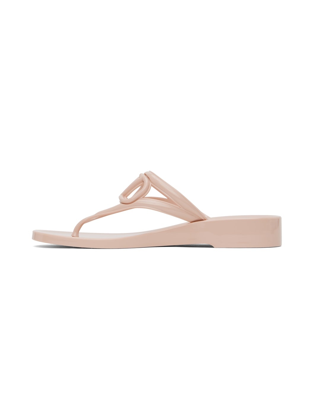 Pink VLogo Signature Rubber Thong Sandals - 3