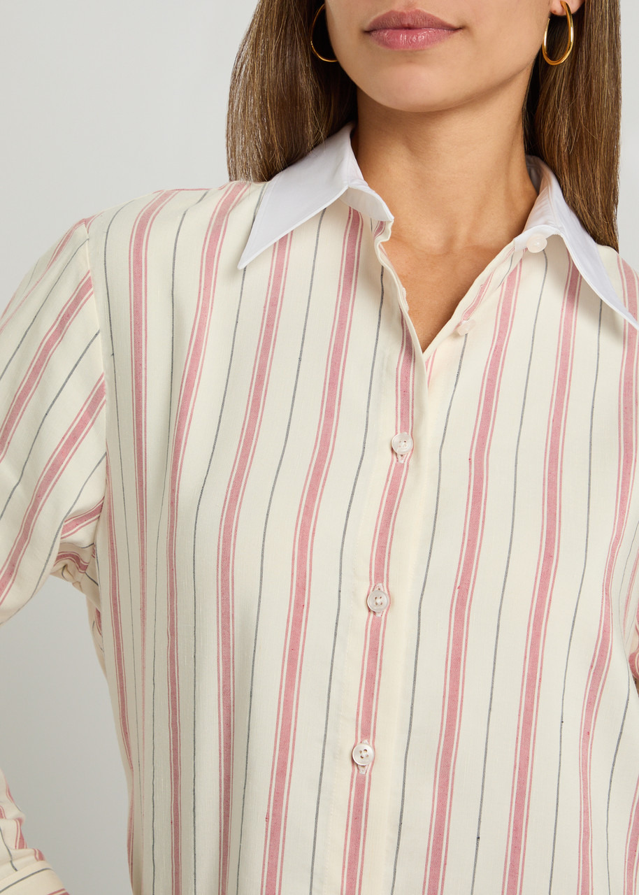 Bettter Linden Striped Silk-blend Shirt - 5
