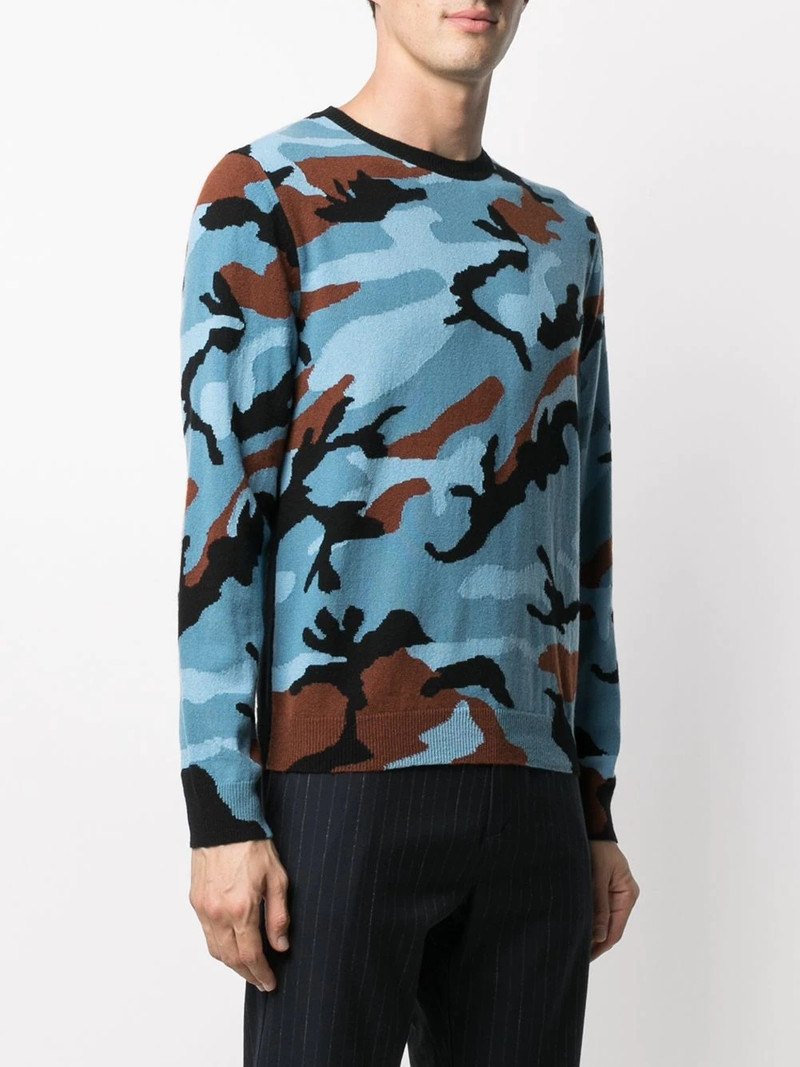 intarsia-knit camouflage cashmere jumper 3