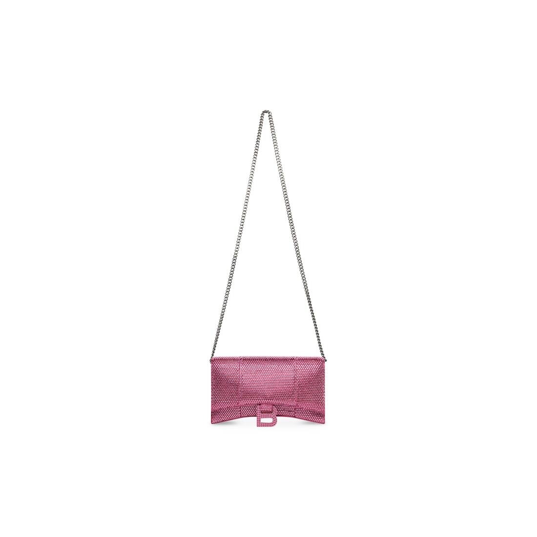 hourglass wallet with chain with rhinestones - 1