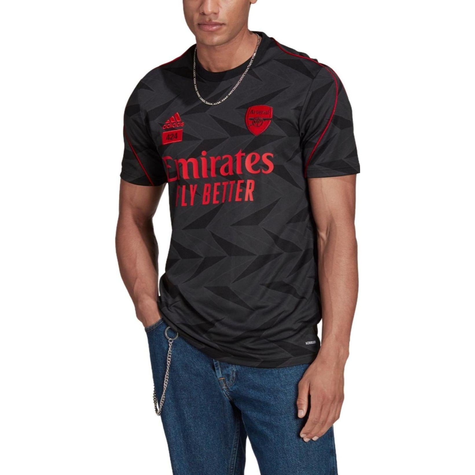 adidas x 424 x Arsenal F.C. Jersey 'Black Red' H31429 - 4