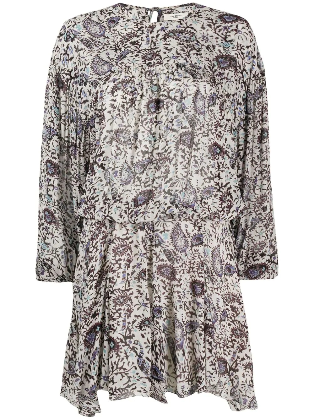 paisley print dress - 1