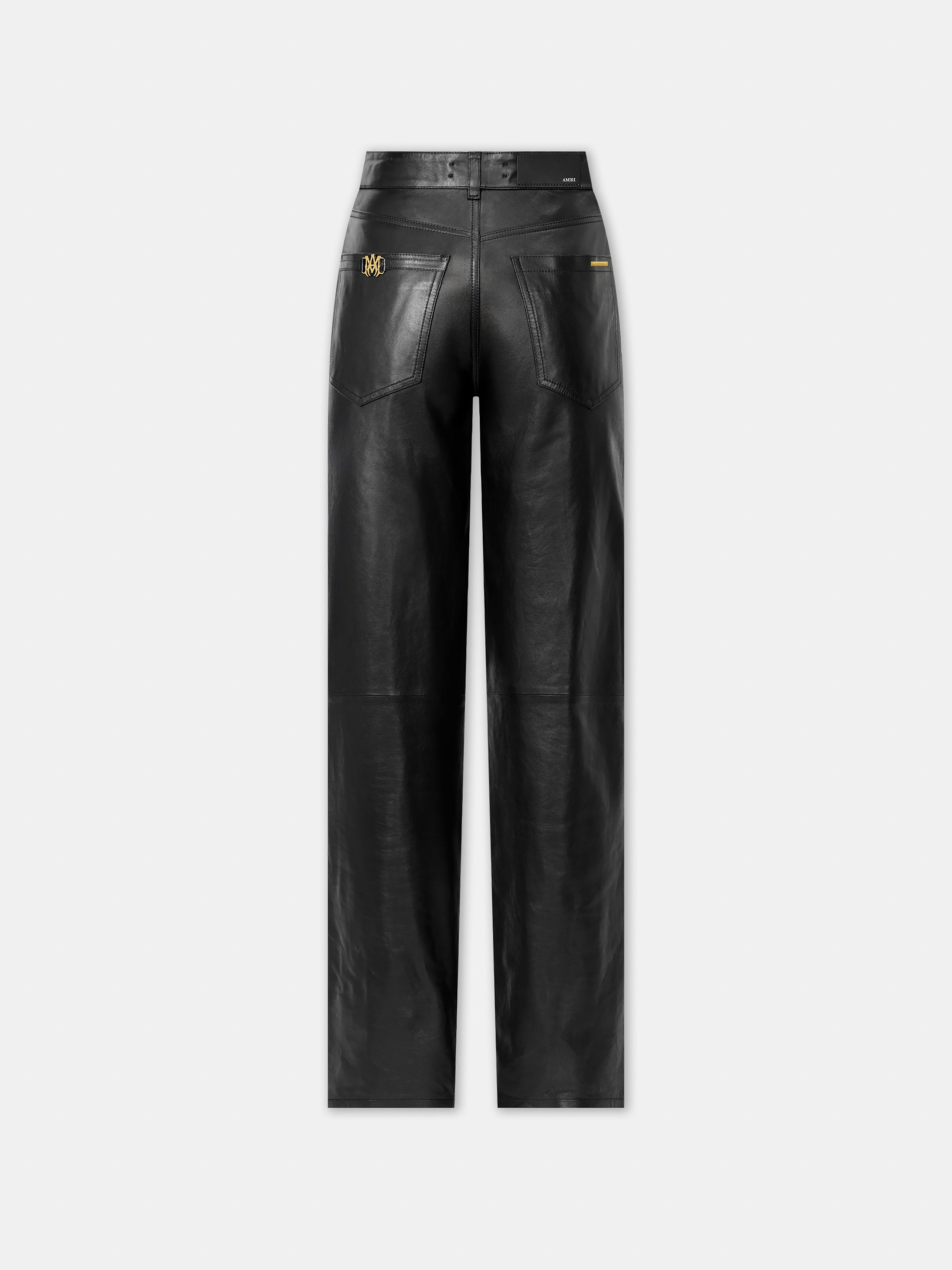 WOMEN'S LEATHER STRAIGHT PANT - 4