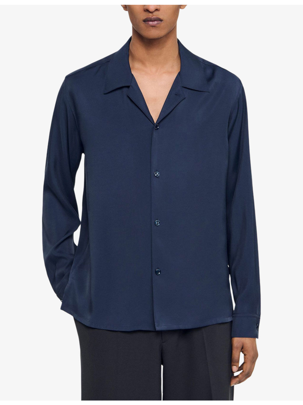 Spread-collar relaxed-fit woven shirt - 3