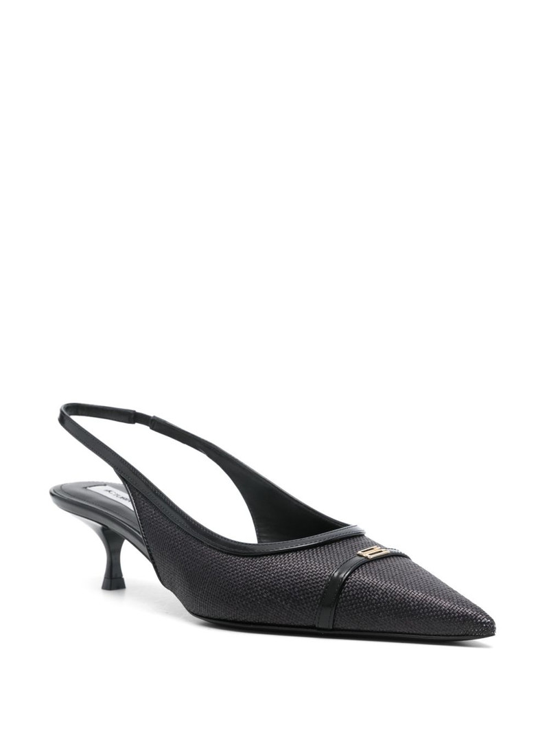 Victoria Beckham 50mm canvas slingback pumps outlook