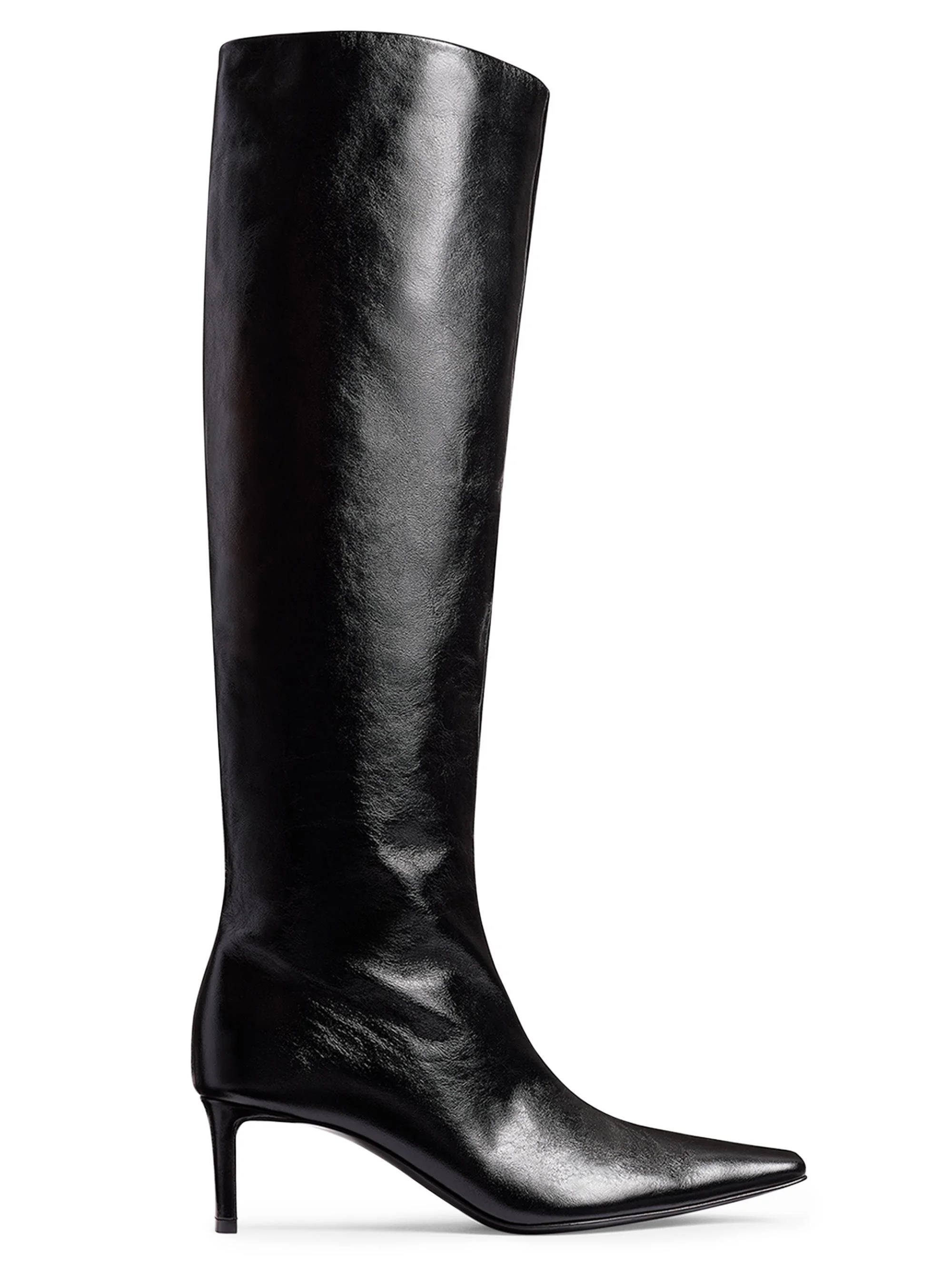 Women's Ona 55MM Leather Knee-High Boots - Black - 1