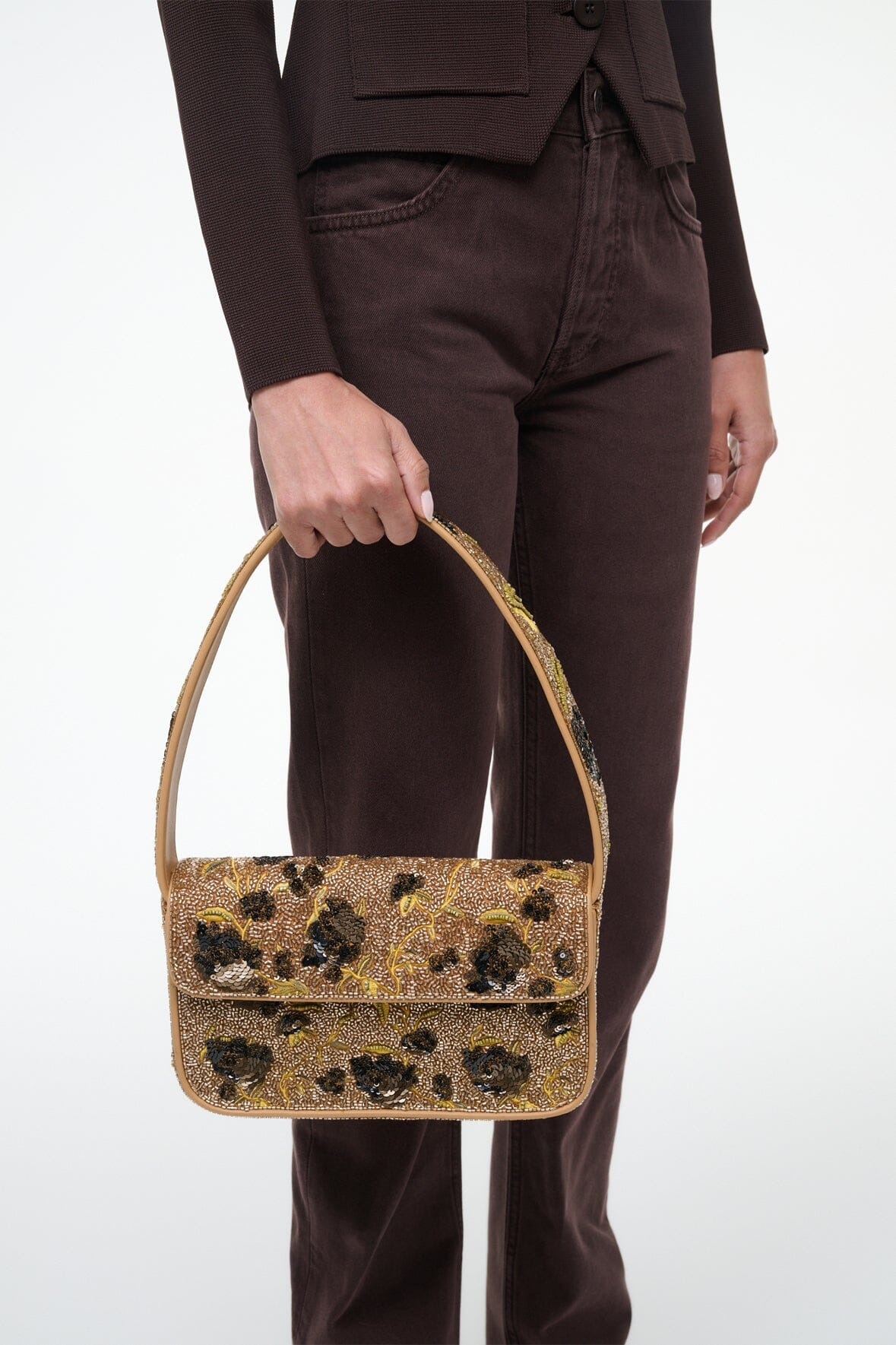 STAUD TOMMY BEADED BAG VINTAGE FLORAL - 6