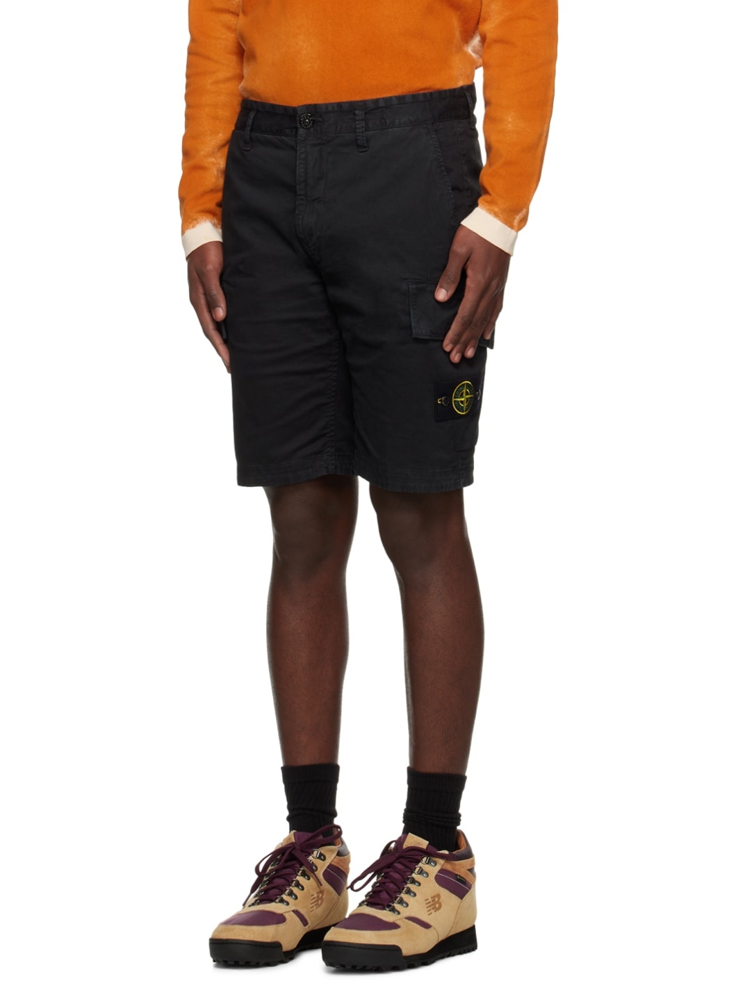 Black Slim-Fit Shorts - 4