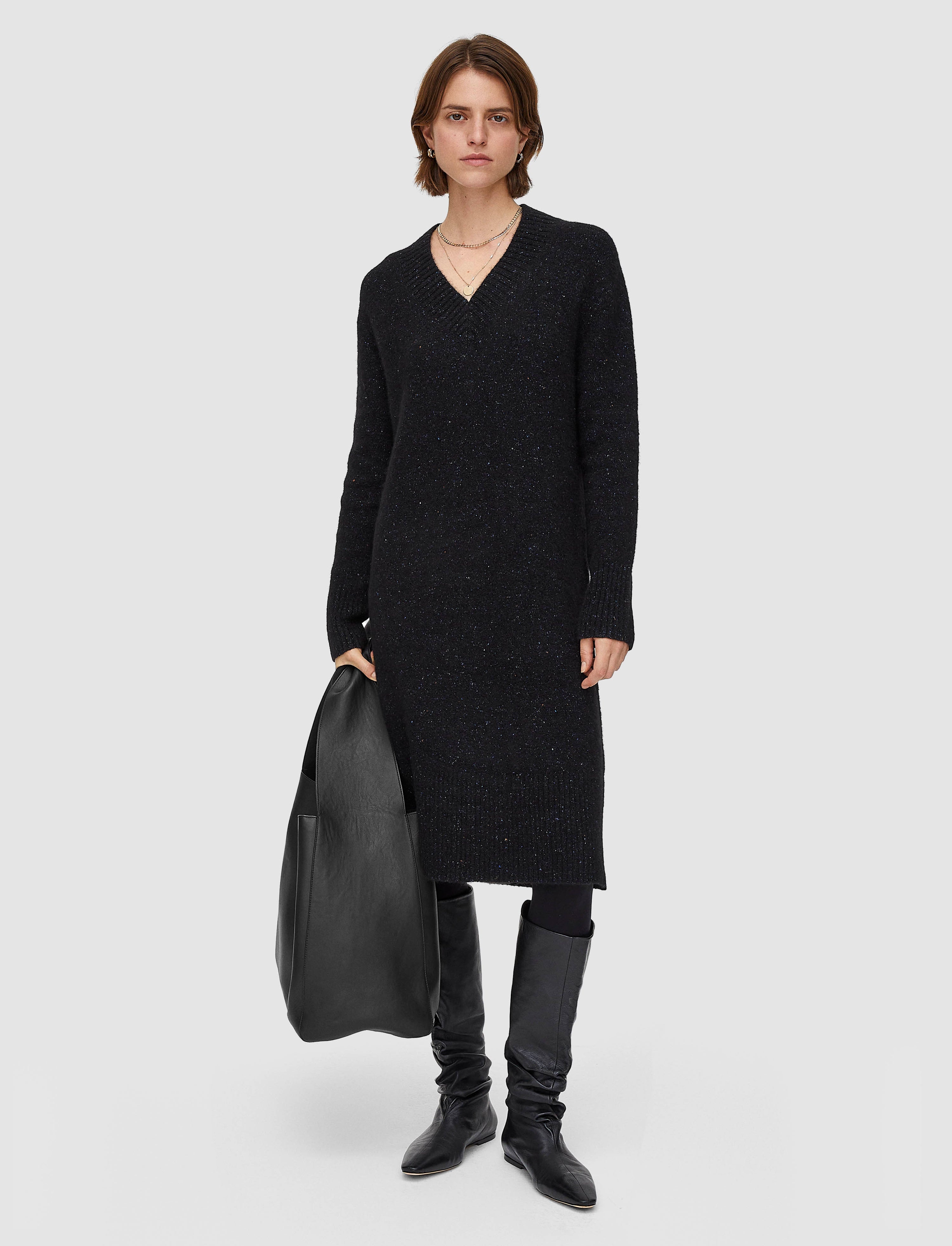 Alpaca Tweed Knit Dress - 2