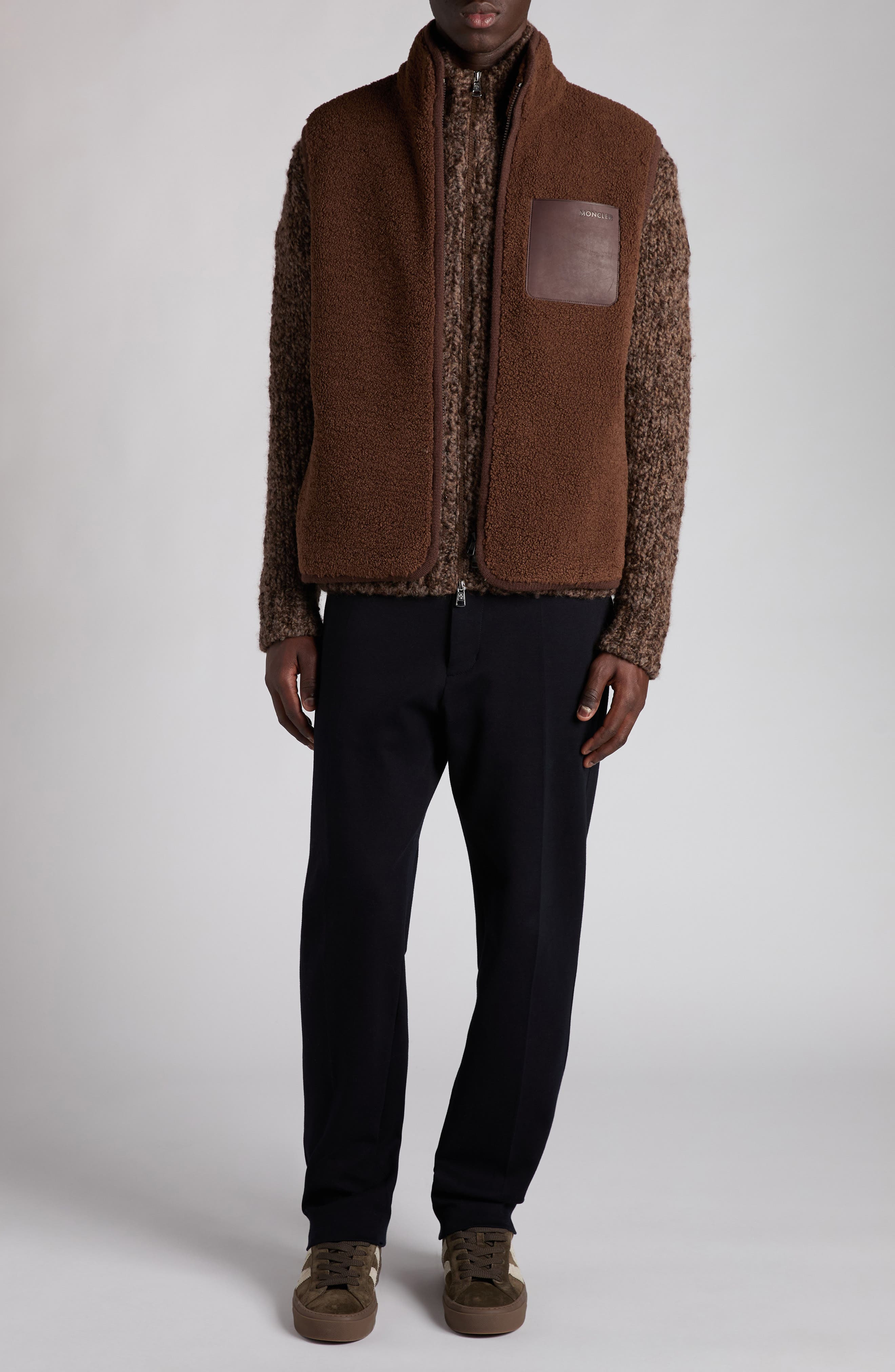 Moncler Tailored Cotton Blend Pants in Night Sky at Nordstrom - 2