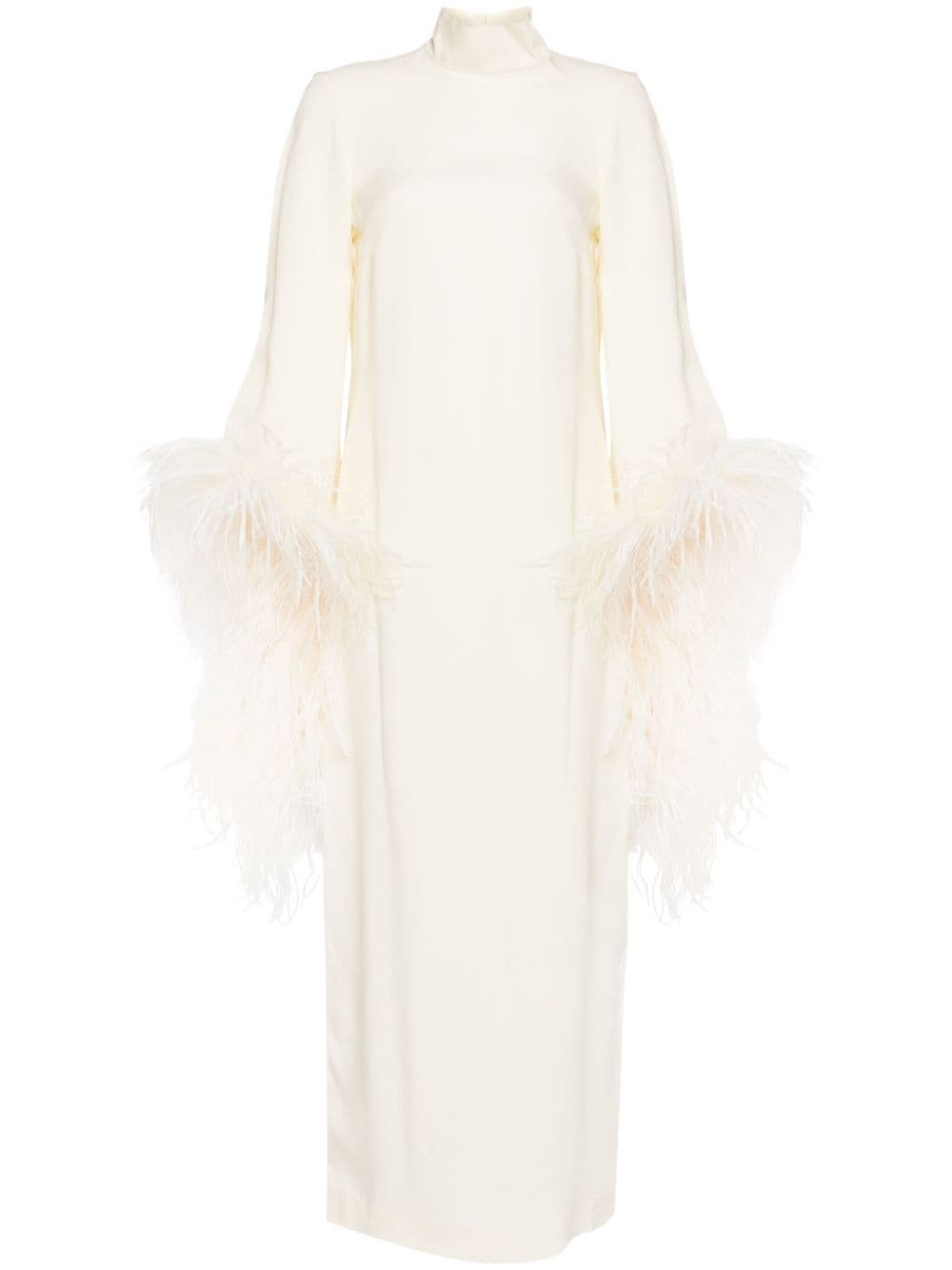 Feather sleeve midi-dress - 2