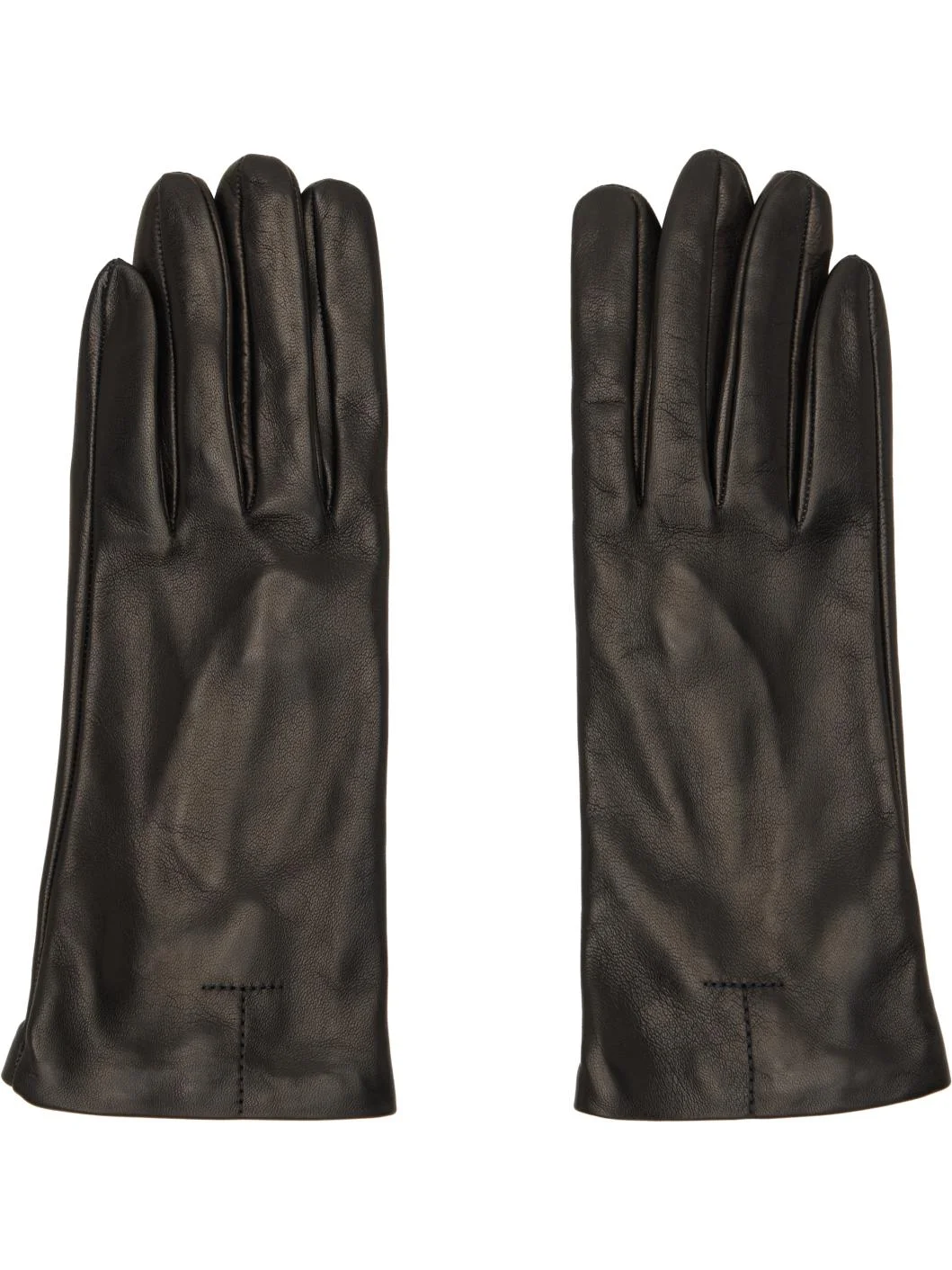 Black Leather Gloves - 1