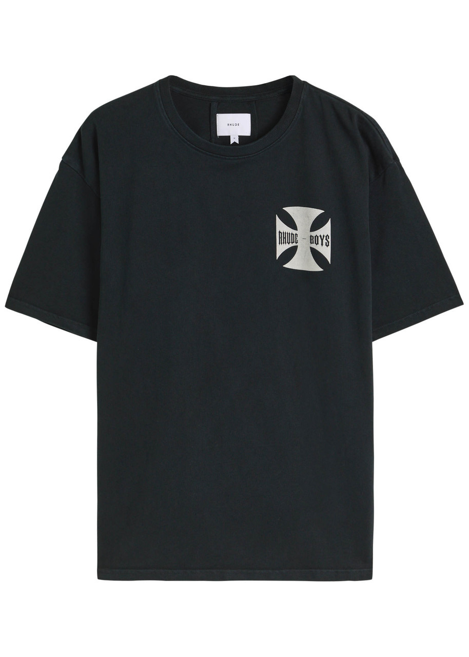 Rhude Logo Print Cotton T-shirt - 1
