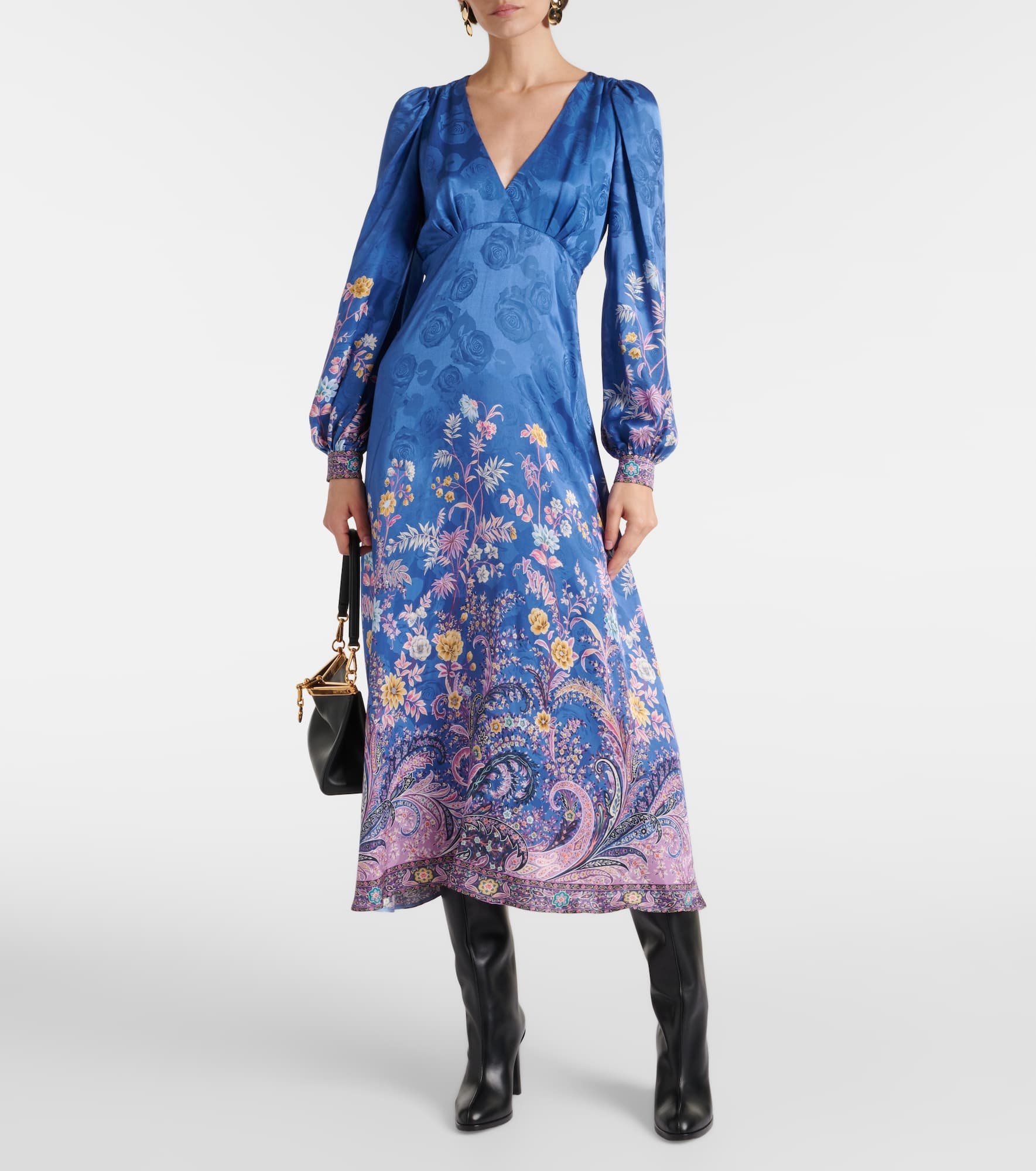 Paisley midi dress - 2