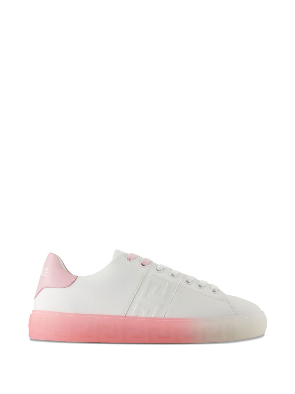embossed-logo gradient sole sneakers - 4