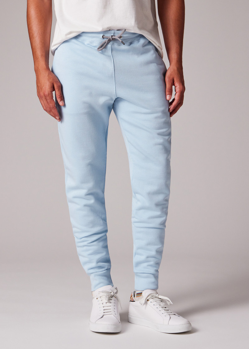 Slim-Fit Sky Blue Zebra Logo Sweatpants 3
