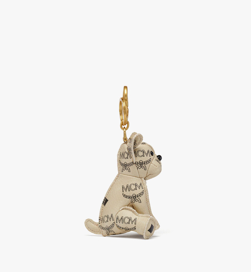 MCM Aren French Bulldog Charm in Visetos outlook