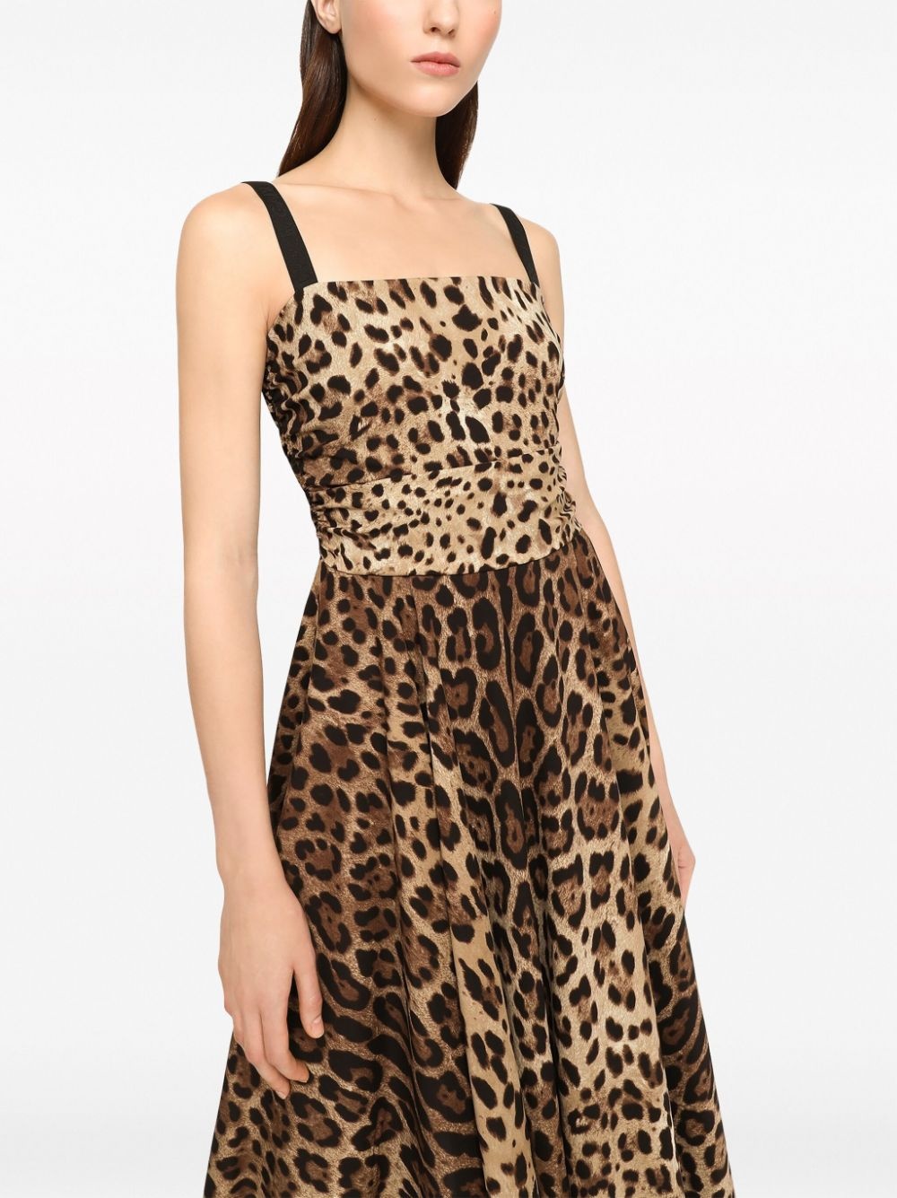 leopard-print midi dress - 5