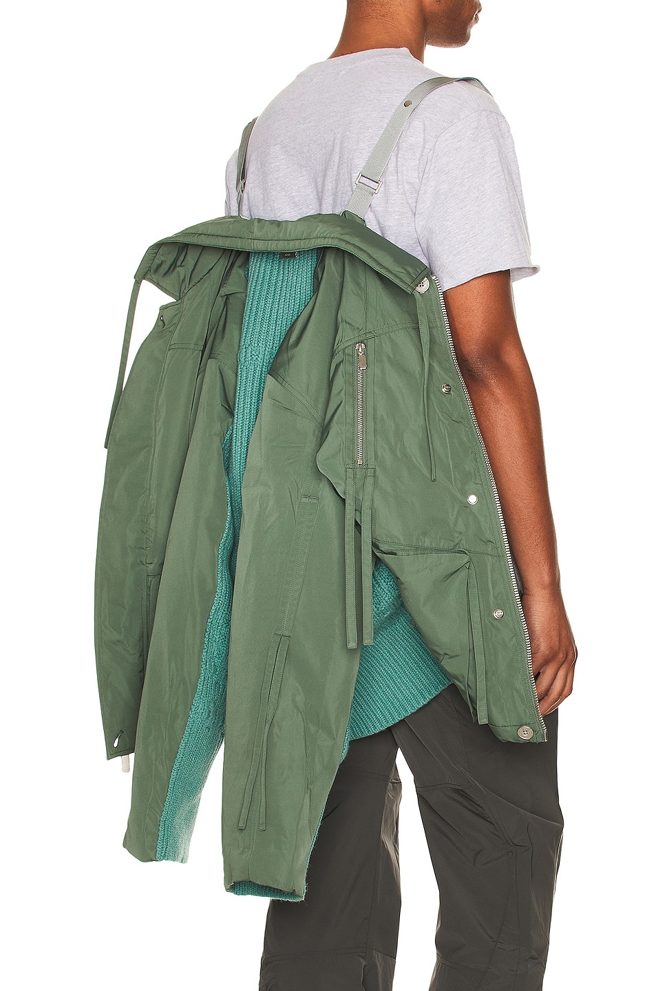 Contrast Knitted Flight Jacket - 5