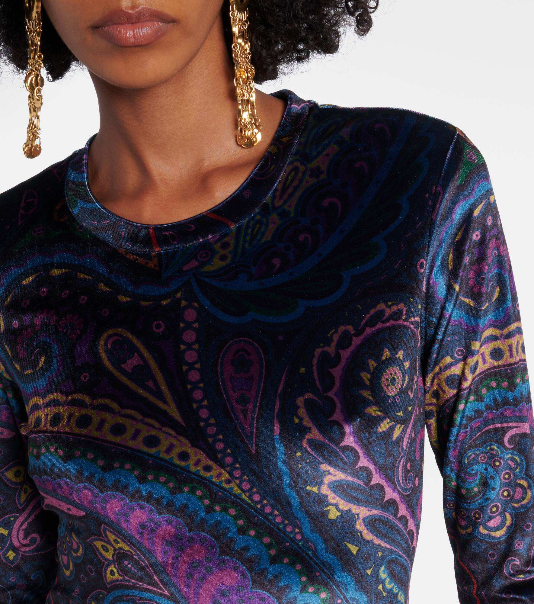 Paisley jersey top - 4