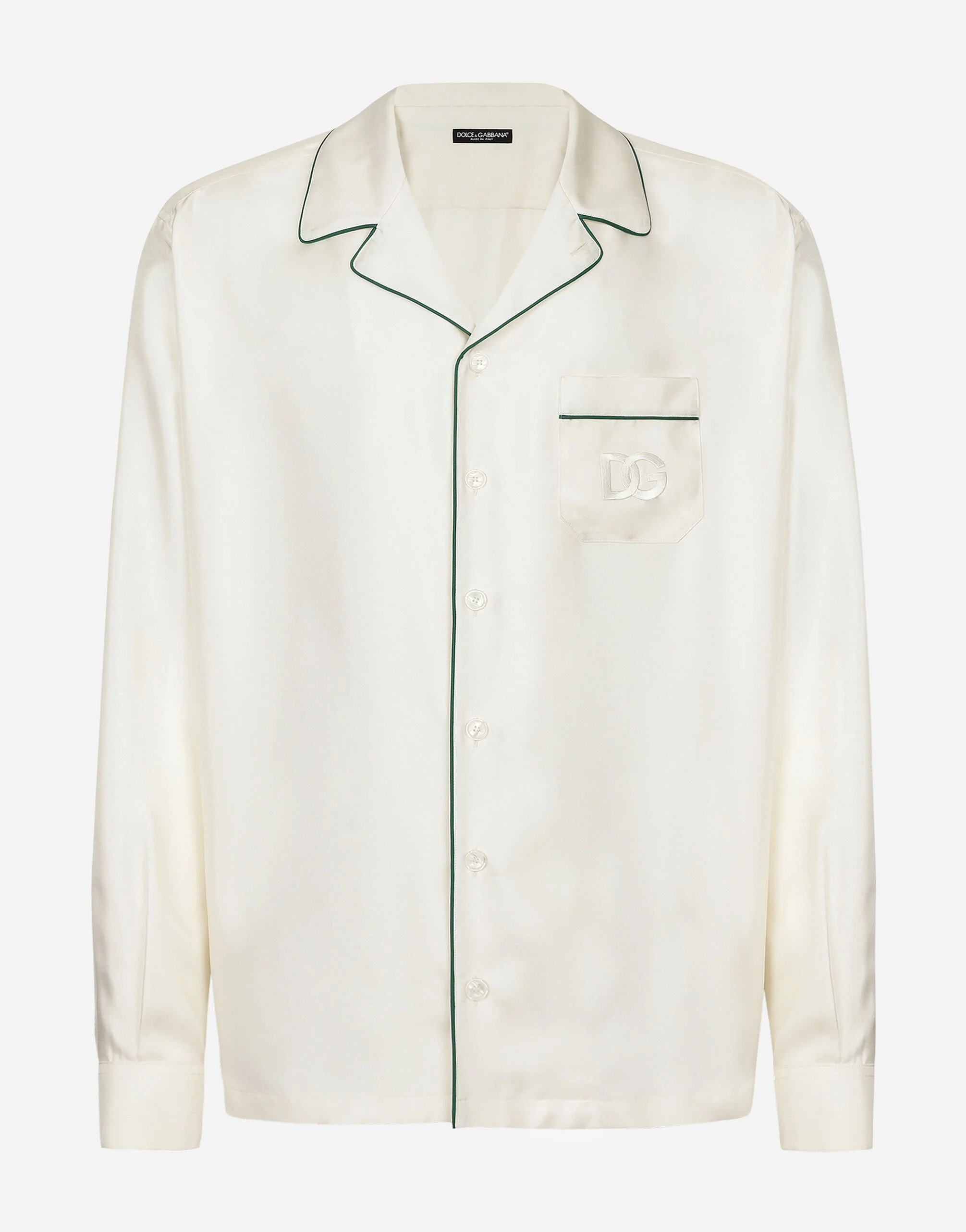 Silk twill shirt with DG embroidery - 1