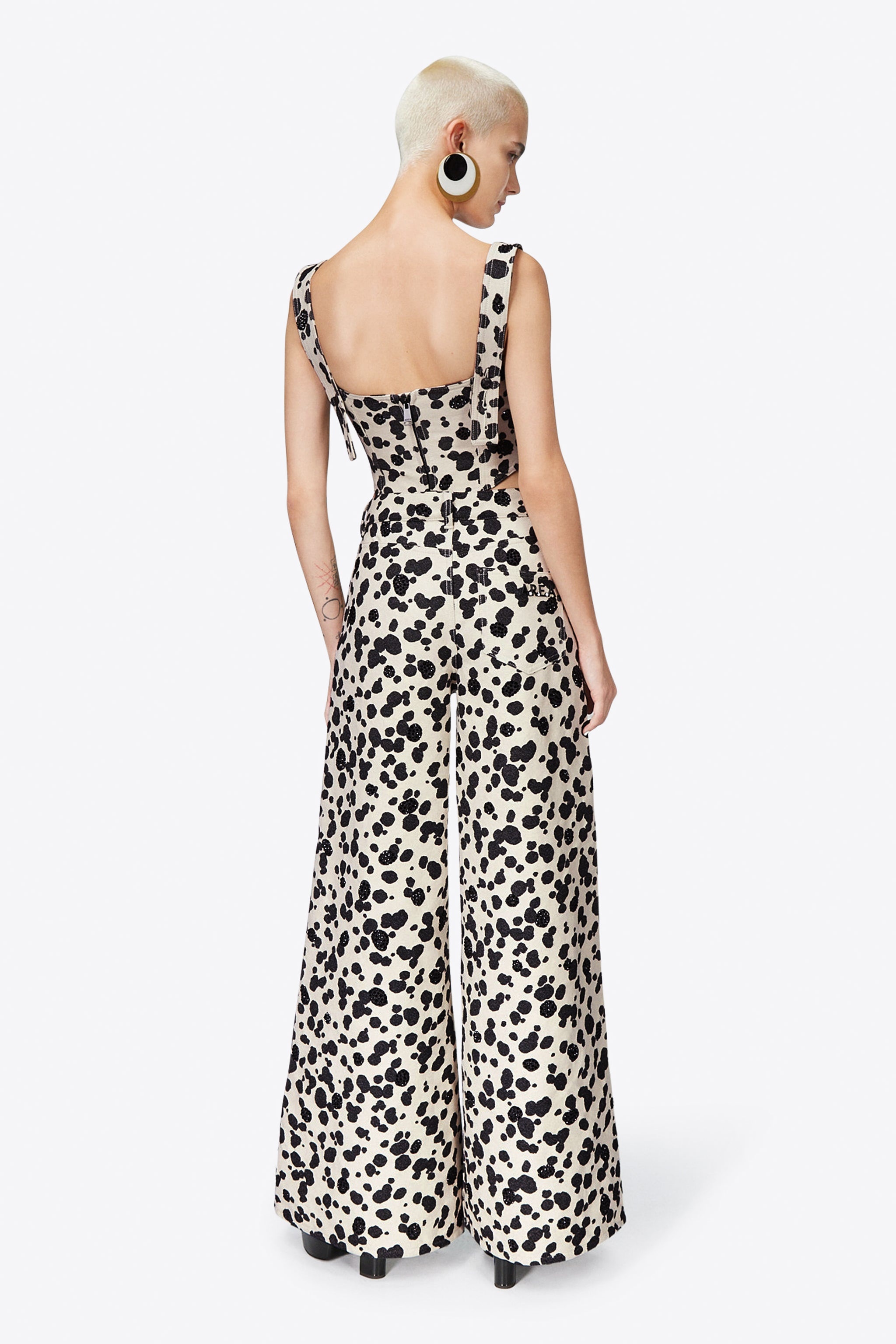 DALMATIAN DENIM WIDE LEG JEAN - 6