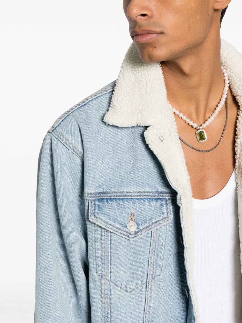 X LEVI'S SHERPA TRUCKER DENIM JACKET - 4