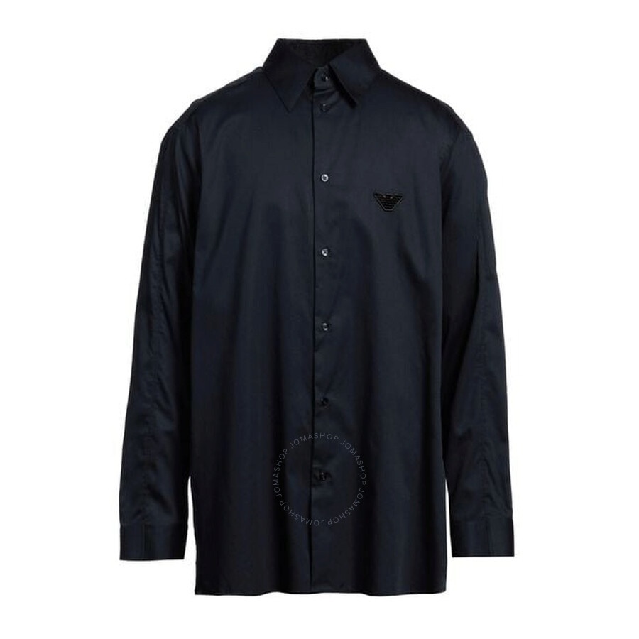 Emporio Armani Men's Embroidered Logo Cotton Shirt - 5