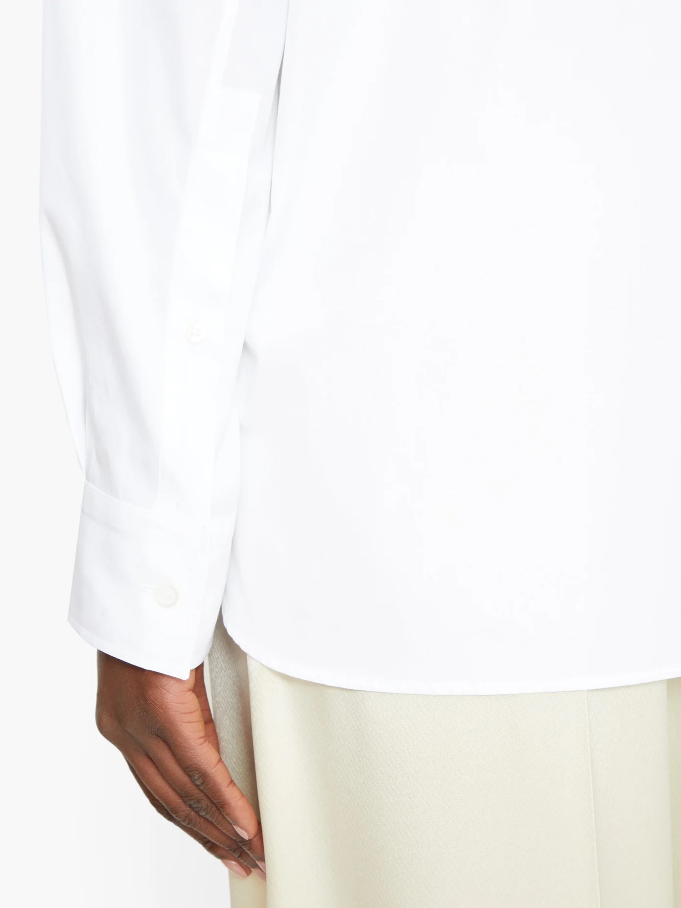 Asymmetric bib-front cotton-blend shirt - 4