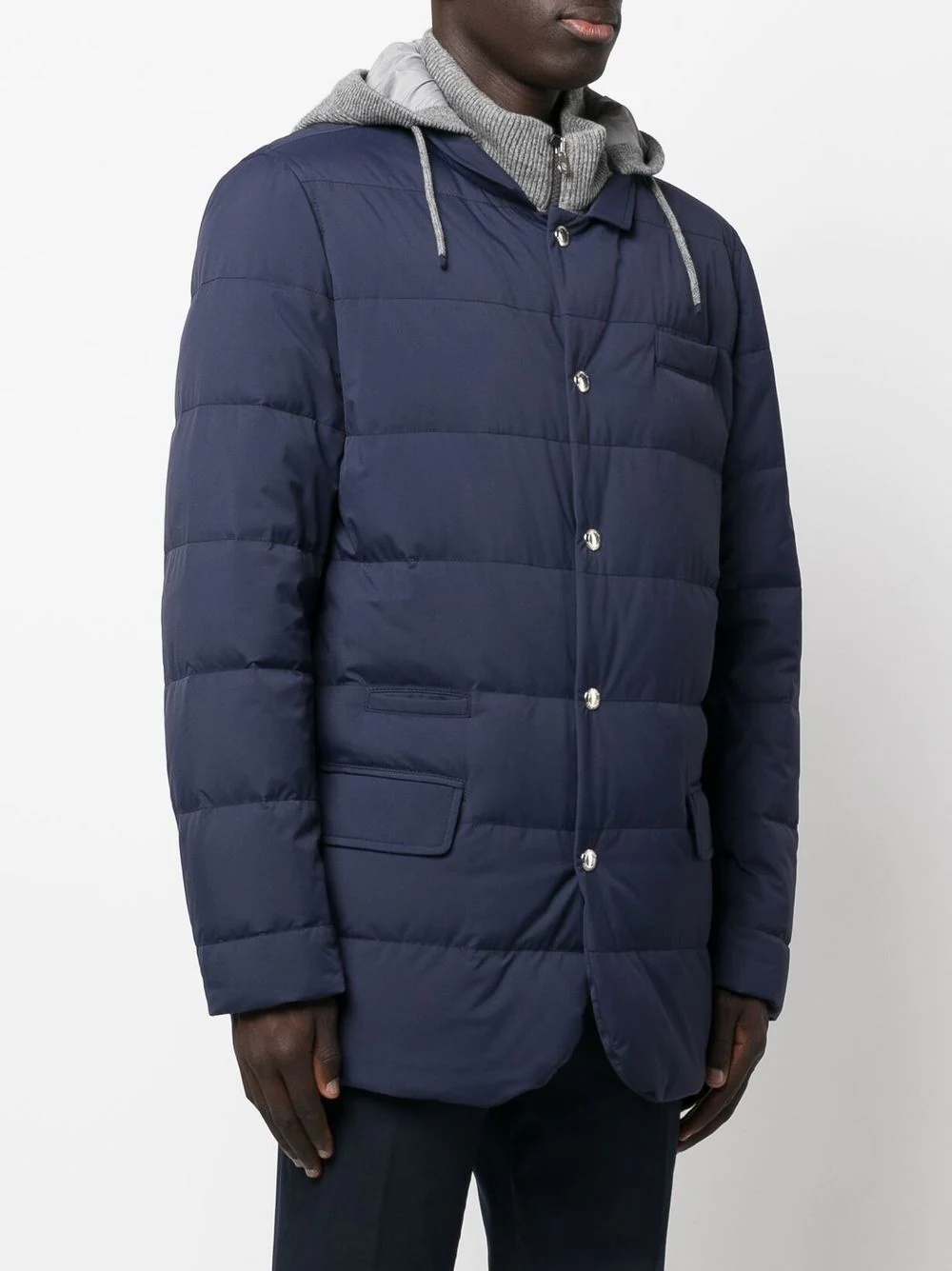 padded hooded down jacket - 3