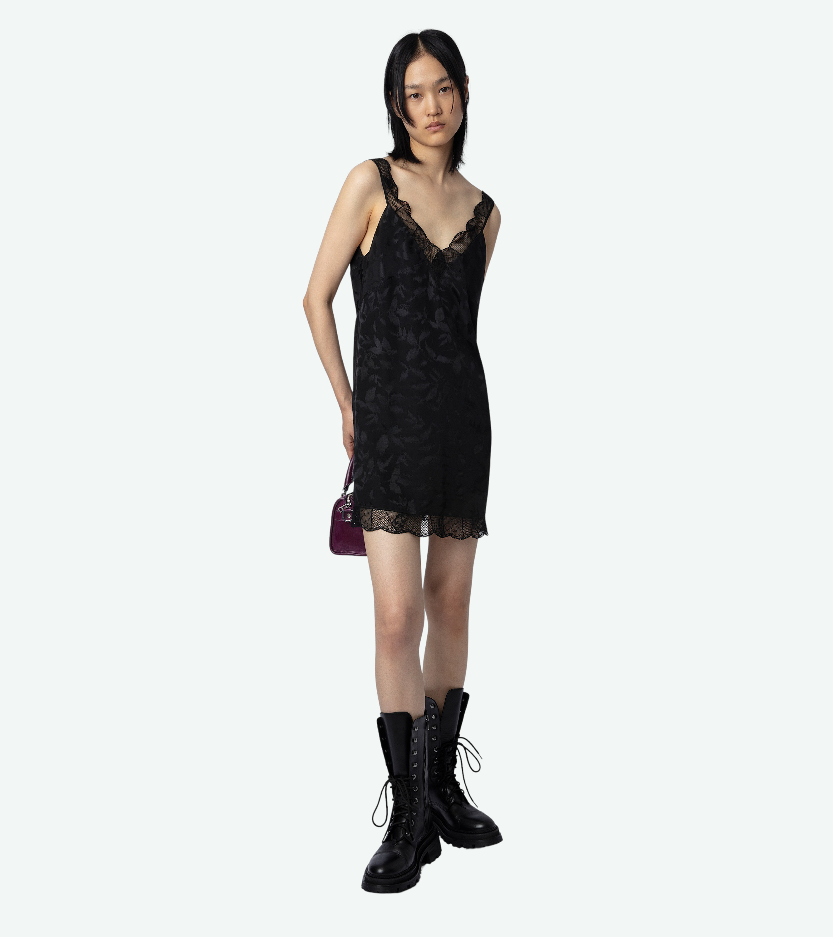 Renelle Silk Jacquard Dress - 2