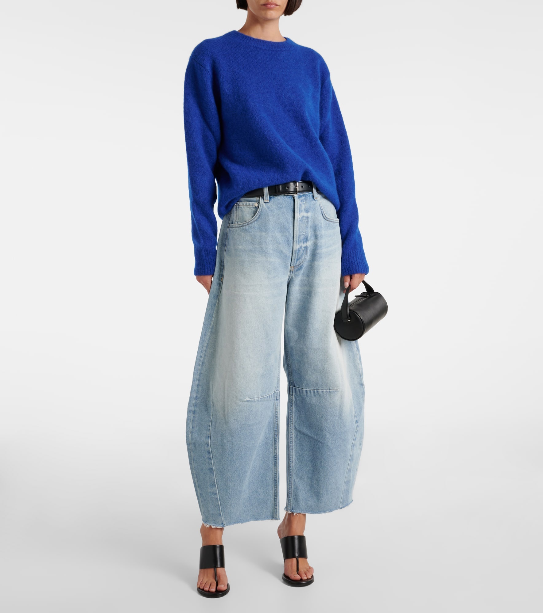 Horseshoe low-rise barrel-leg jeans - 2