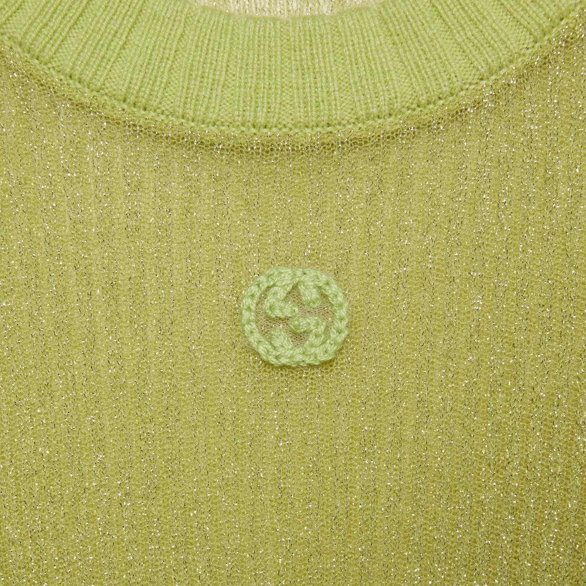 Lamé knit top with Interlocking G - 4