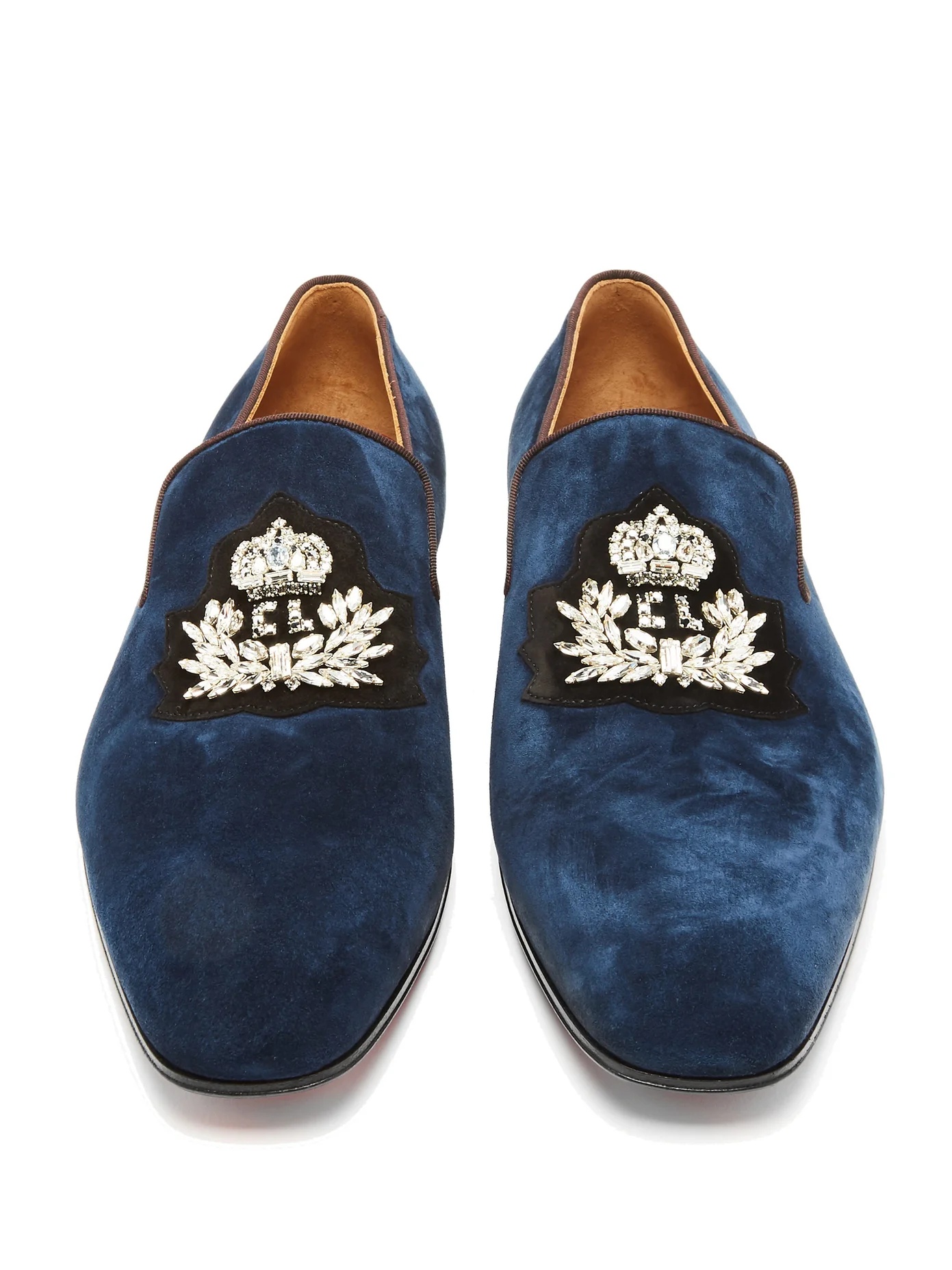 Dandelion crystal-embellished suede loafer - 5