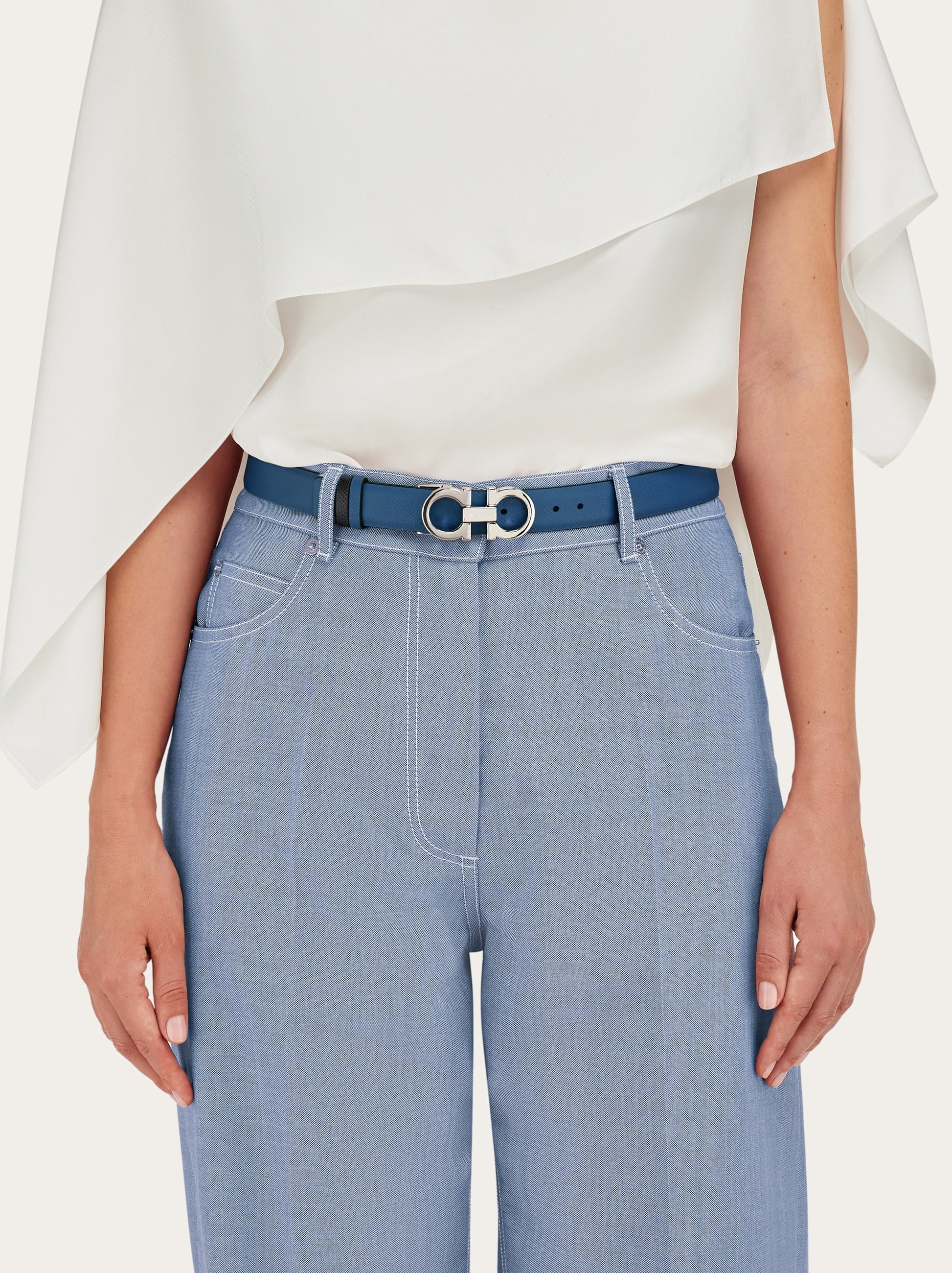 Adjustable and reversible Gancini belt - 4