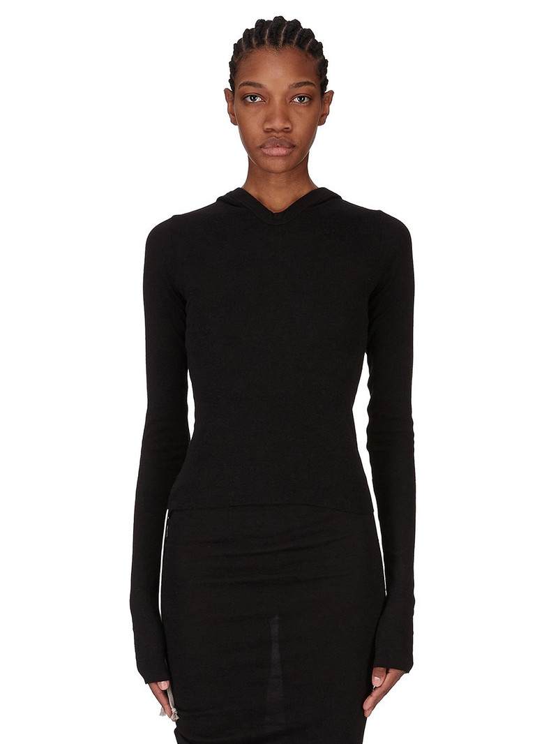 Rick Owens Long Sleeve Hooded Top - 1
