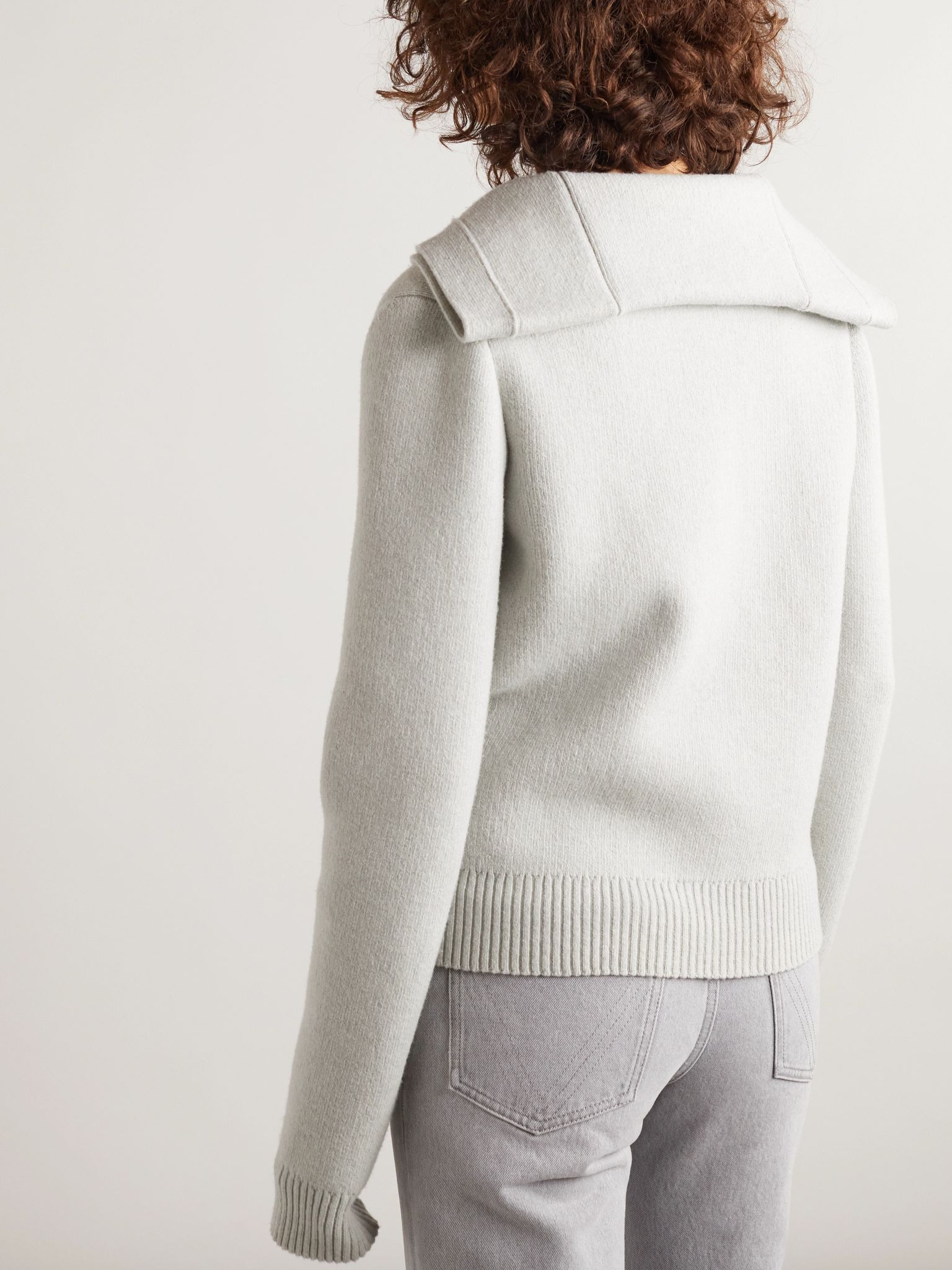 Layered wool cardigan Gray - 4