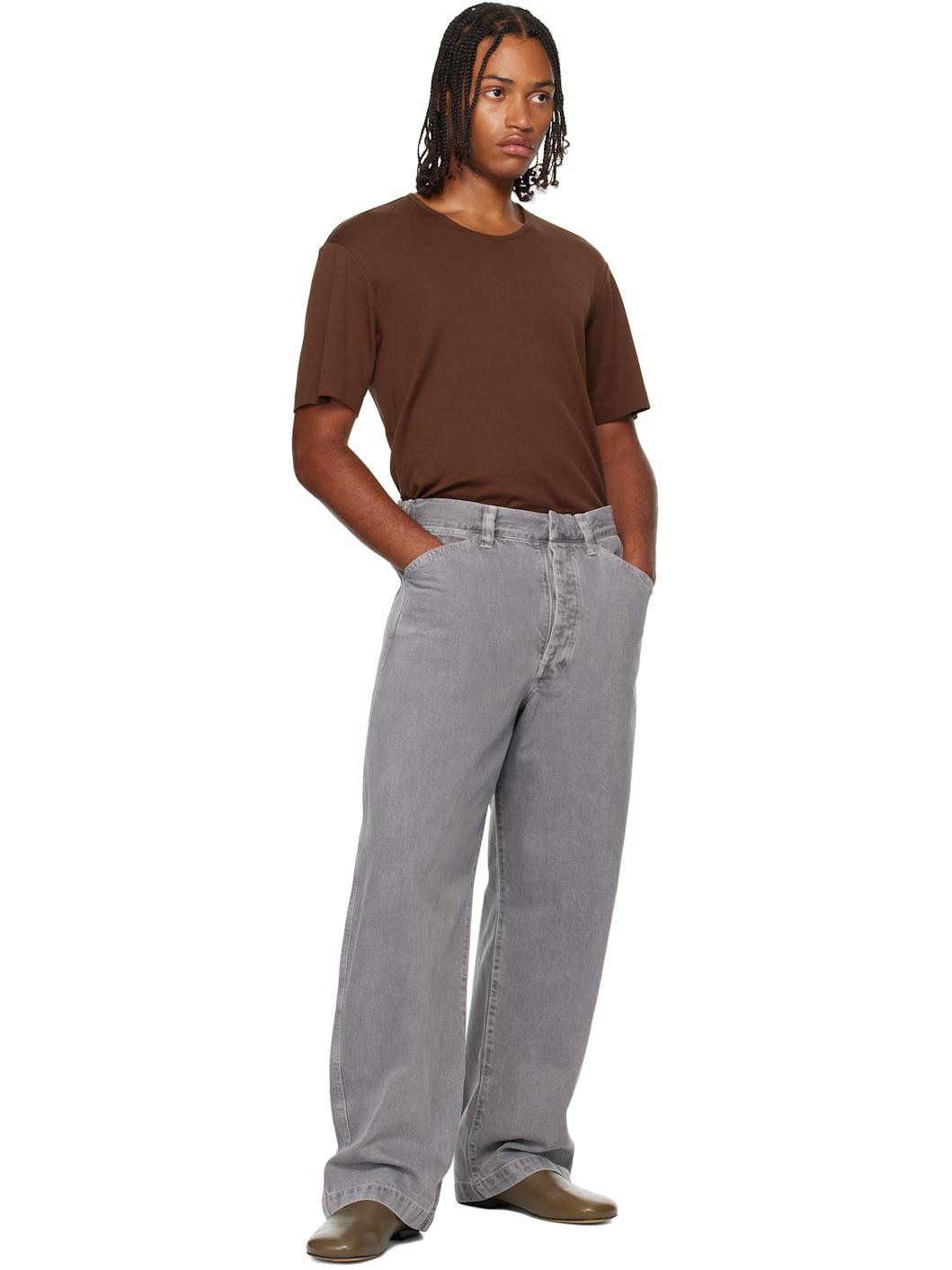 Brown Rib T-shirt - 5