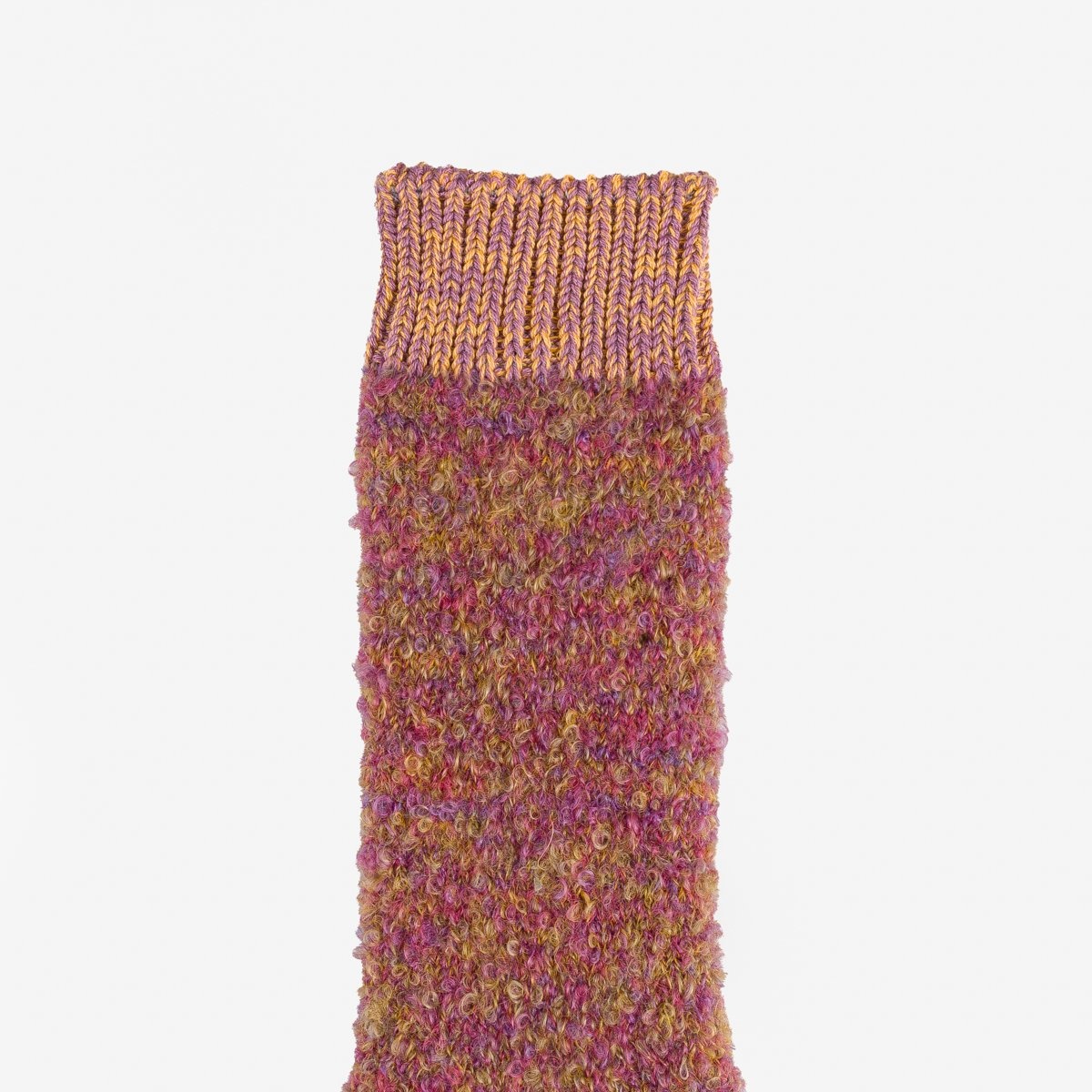 DEC-MOH-YEL Decka Mohair Wool Socks - Yellow - 2