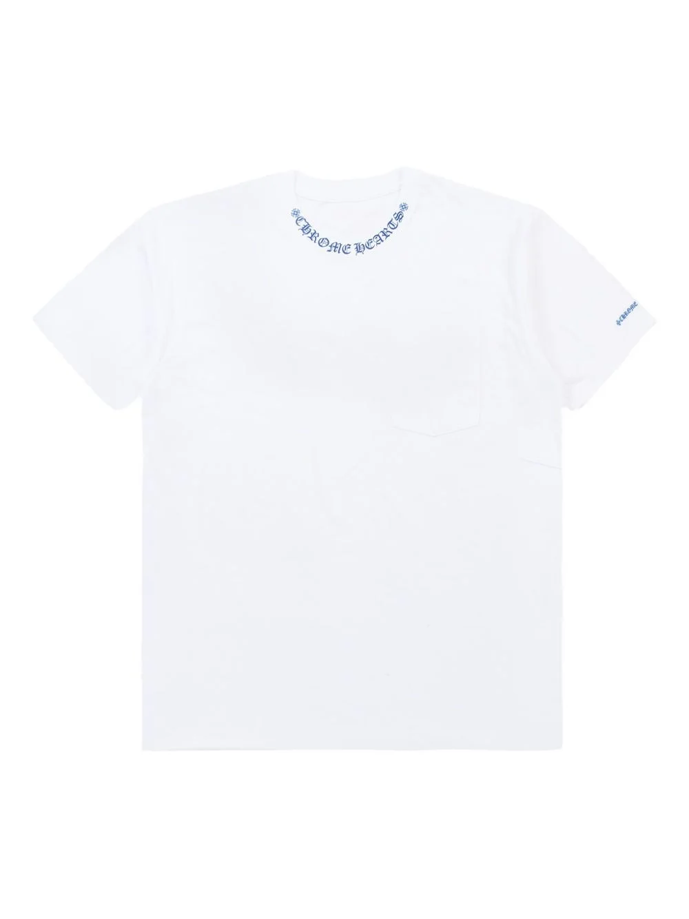 neck-logo pocket T-shirt - 1