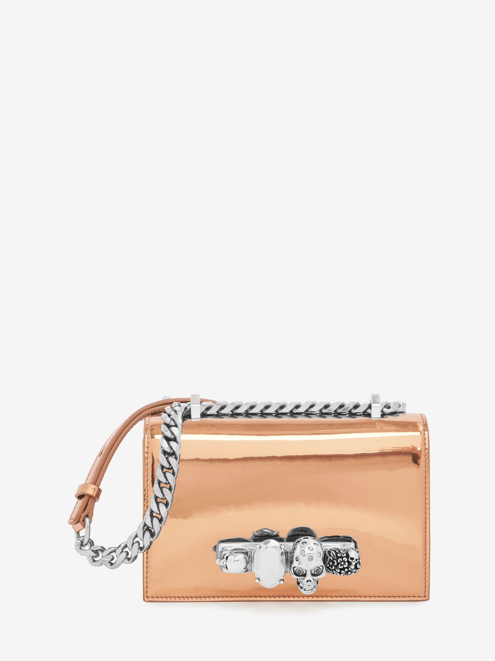 Women's Mini Jewelled Satchel in Copper - 1