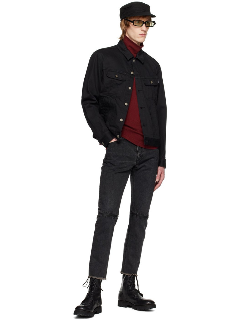 UNDERCOVER Black Zip Jeans outlook