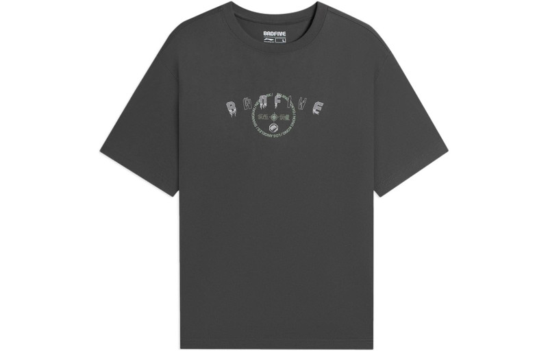 Li-Ning Li-Ning BadFive Graphic Loose Fit T-shirt 'Grey' AHSS733-6 outlook